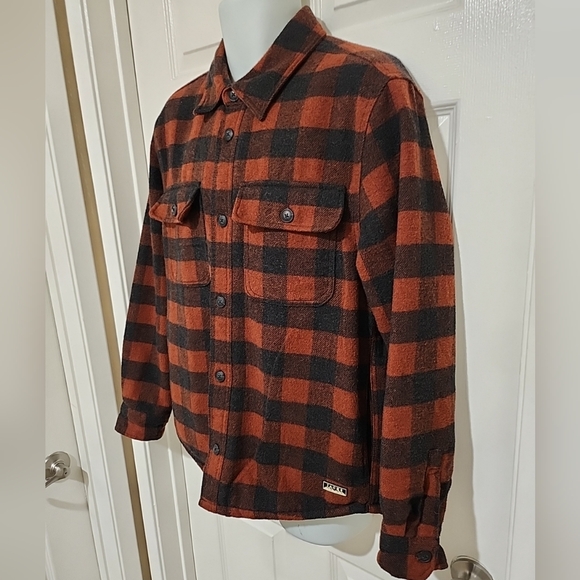 Jachs Men's Quilted Lined Plaid Flannel Button Shirt Size Medium - Picture 5 of 10